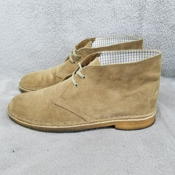 Clarks Shoes Womens Size 10 Originals Tan Suede Lace Up Chukka